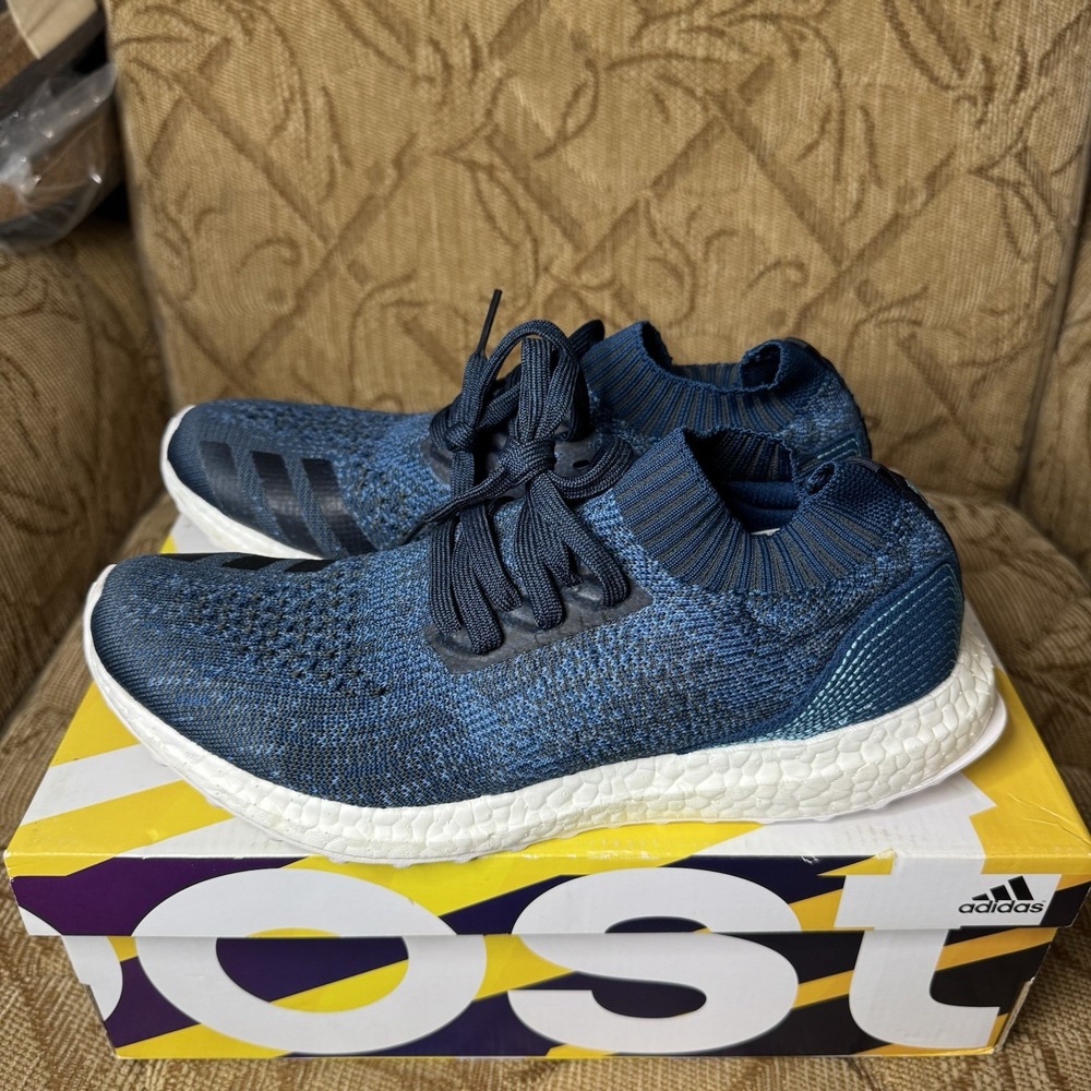Adidas 2017 Parley x UltraBoost‎ Uncaged Night Navy Men's 8.5 BY3057 Nearly New!